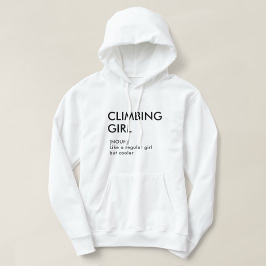 Rock klimmen cadeau voor haar hoodie (Design voorkant)