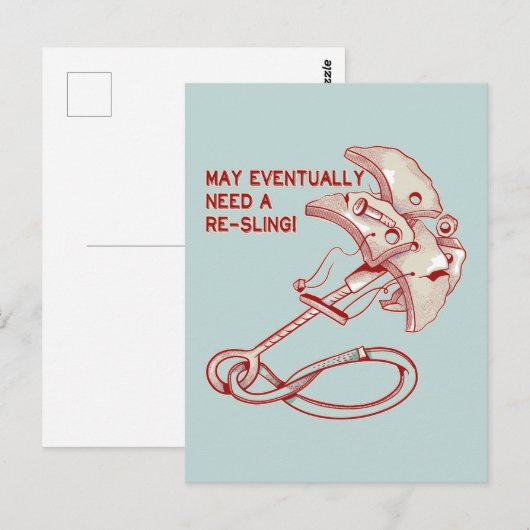 Rock klimmen cam re-sling briefkaart (Voorkant / Achterkant)