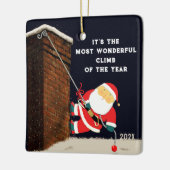 Rock klimmen Kerstmis Collectible 2023 Keramisch Ornament (Links)