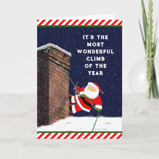 Rock klimmen Kerstmis Feestdagen Kaart (Voorkant)