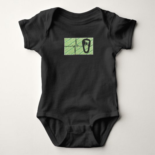 Rock Klimmen Klimmer Retro Gift Romper (Voorkant)