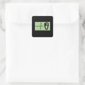 Rock Klimmen Klimmer Retro Gift Vierkante Sticker (Tas)