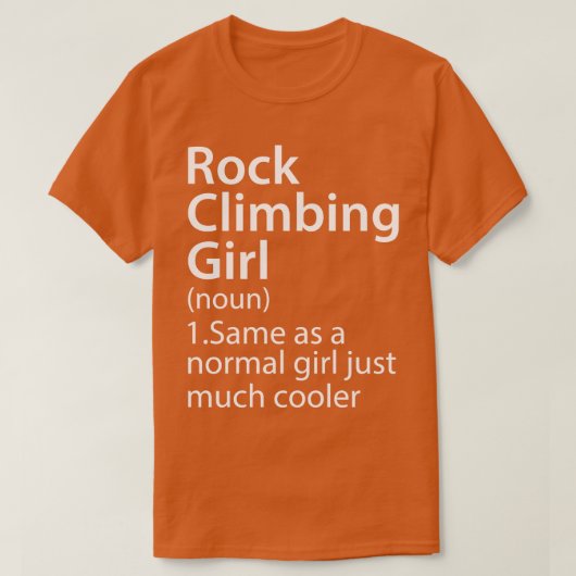 Rock klimmen meisje definitie 1 t-shirt (Design voorkant)