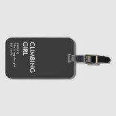 Rock klimmen meisje trendy cadeau voor haar bagagelabel (Voorkant (horizontaal))