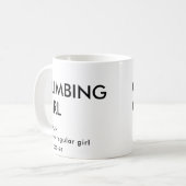 Rock klimmen meisje trendy cadeau voor haar koffiemok (Voorkant links)