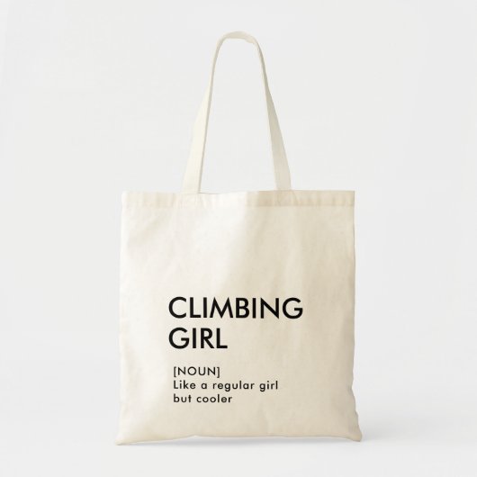 Rock klimmen meisje trendy cadeau voor haar tote bag (Voorkant)