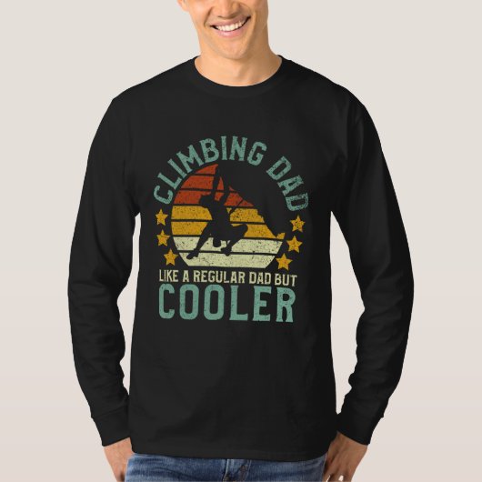 Rock klimmen Pa bergklimmer Grappige vader's T-shirt (Voorkant)