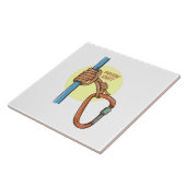 Rock klimmen prusik hapering tegeltje (Zijkant)