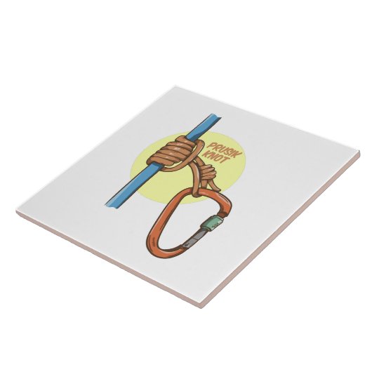 Rock klimmen prusik hapering tegeltje (Zijkant)