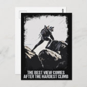 Rock klimmen Quote  Grunge bergtop Briefkaart (Voorkant / Achterkant)