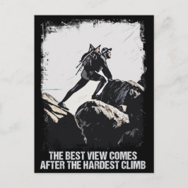 Rock klimmen Quote  Grunge bergtop Briefkaart