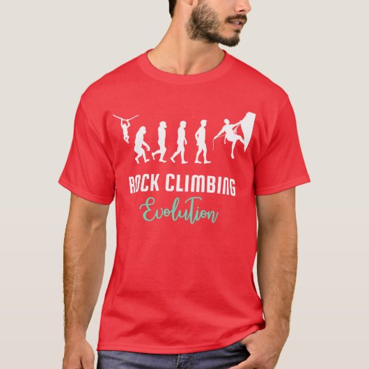 Rock klimmen Rock klimmen evolutie T-shirt (Voorkant)