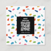 Rock klimmen Schattigee Kinder kleurrijke coach Vierkante Visitekaartje (Voorkant)