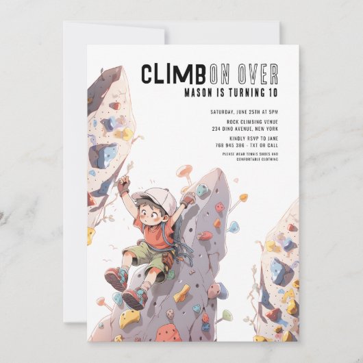 Rock klimmen verjaardag kaart (Voorkant)