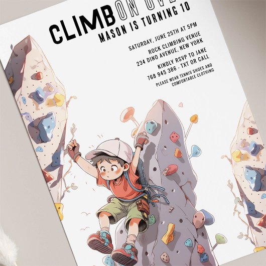 Rock klimmen verjaardag kaart