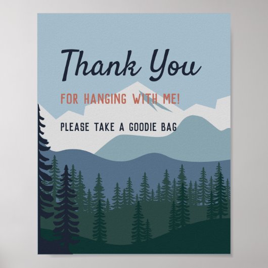 Rock klimmen verjaardagsfeestje gunsten teken poster (Voorkant)