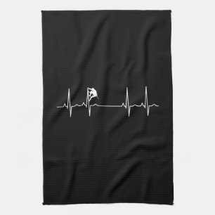 Rock-klimmende hartslag theedoek