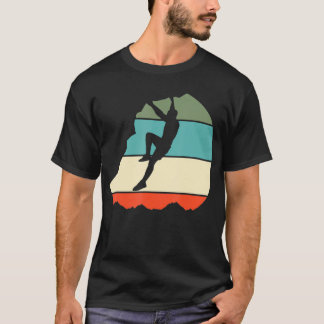 Rock-klimmer Bouldering Retro Gift T-shirt