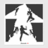 Rock klimmers silhouetten sticker blad (Vel)