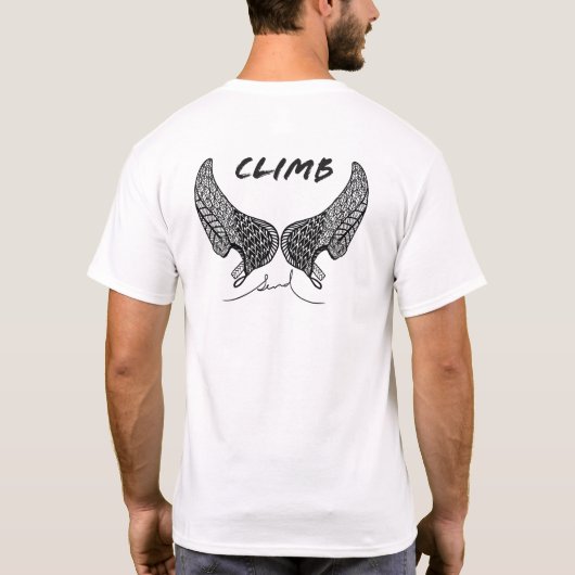 Rock klimschoenen Angel Wings T-shirt - Zwart D. (Achterkant)