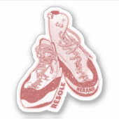 Rock klimschoenen resol sticker (Voorkant)