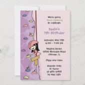 Rock klimuitnodiging: Zwart haar Verjaardag Kaart (Voorkant)