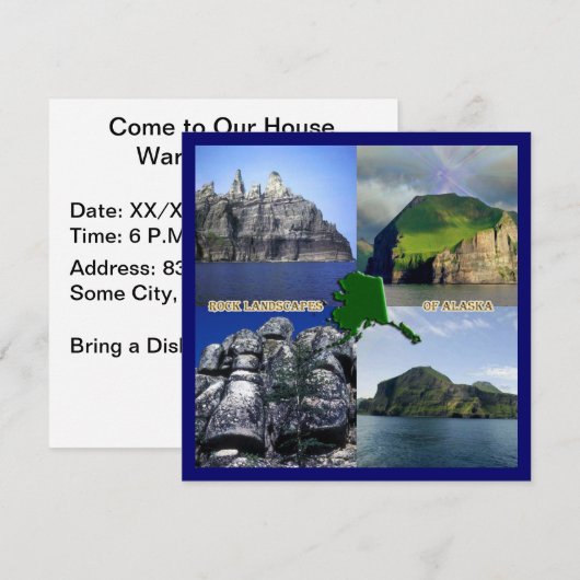 Rock Landscapes van Alaska Collage Kaart (Voorkant / Achterkant)