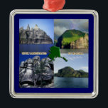 Rock Landscapes van Alaska Collage Metalen Ornament<br><div class="desc">Alaska heeft veel rotsformaties. De schoonheid van deze blikken is versleten. Deze collage begint van links bovenaan: Castle Cape van het Alaska-schiereiland, Cape Promontory, Basalt Columns en Akutan Island. Alaska is per gebied de grootste staat in de Verenigde Staten. Het ligt in het noordwestelijke deel van het Noord-Amerikaanse continent, met...</div>