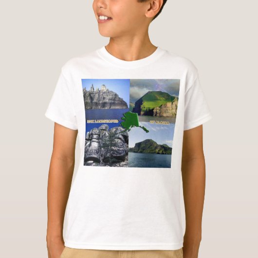 Rock Landscapes van Alaska Collage T-shirt (Voorkant)