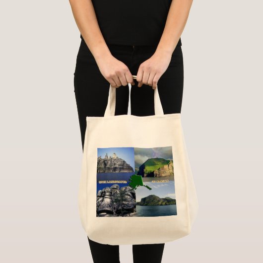 Rock Landscapes van Alaska Collage Tote Bag (Voorkant (product))
