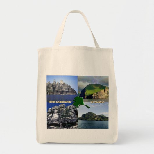 Rock Landscapes van Alaska Collage Tote Bag (Voorkant)