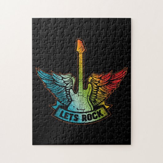Rock Legend Rock en Roll Music Guitar Legpuzzel (Verticaal)