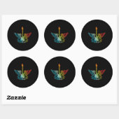 Rock Legend Rock en Roll Music Guitar Ronde Sticker (Vel)