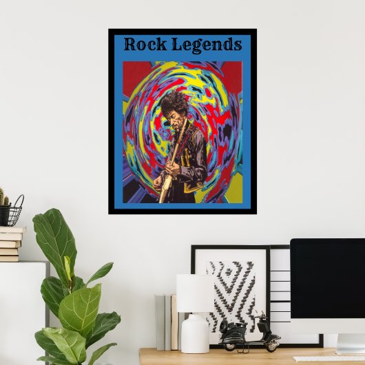 Rock Legends Poster (Thuiskantoor)