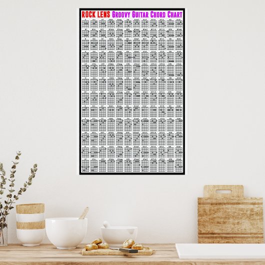 ROCK LENS GROOVY GUITAR CHART POSTER (Keuken)