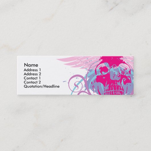 Rock=Life 'Mini Trendskull'-profielkaart Mini Visitekaartje (Voorkant)