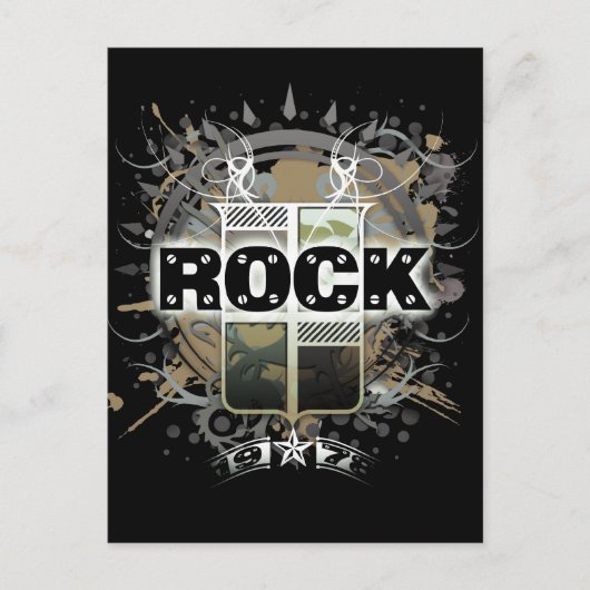 Rock=Life ' Rock'-Briefkaart Briefkaart (Voorkant)