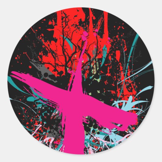 Rock=Life 'X-Rated' Zwarte Sticker (Voorkant)