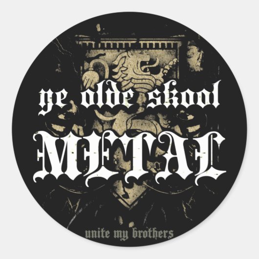 Rock=Life 'Ye Olde Skool Metal' Stickers (Voorkant)