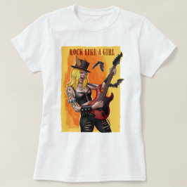 Rock Like A Girl T-shirt voor dames