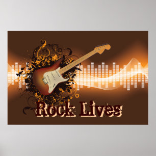 Rock Lives - Rock Music Poster