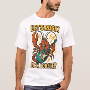 Rock Lobster Gitaar Cartoon Ontwerp T-shirt