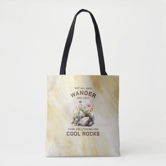 Rock Lover Gezegde Tote Bag (Voorkant)