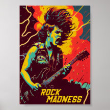 Rock Madness Music Prints: Vet en trilling