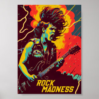 Rock Madness Music Prints: Vet en trilling Poster