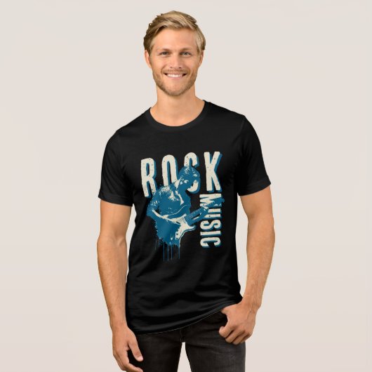 Rock Man Tri-Blend Shirt (Voorkant volledig)