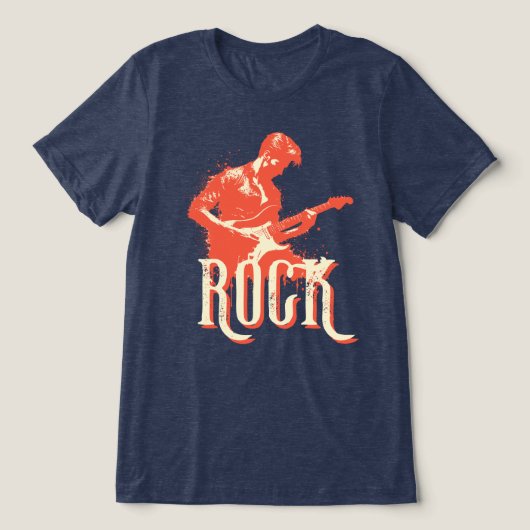 Rock Man Tri-Blend Shirt (Design voorkant)