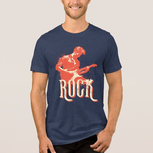 Rock Man Tri-Blend Shirt (Voorkant)
