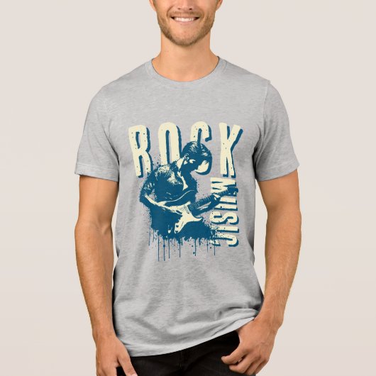 Rock Man Tri-Blend Shirt (Voorkant)