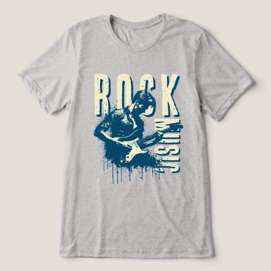 Rock Man Tri-Blend Shirt (Design voorkant)